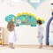 11-in-1 Kids Busy Board with Dinosaur Theme, Educational Wall Panels